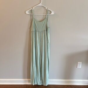 Lilka Anthropologie Mint Green Wide Leg Strappy Jumpsuit Tie Back XS